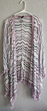 Women's White House Black Market Poncho Shawl Size Extra Small XS/Small Striped