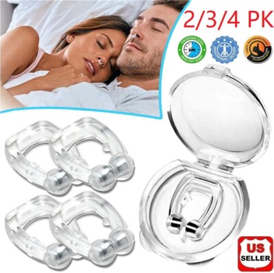 Anti Snore Magnetic Silicone Fit Nose Clip Stop Snoring Apnea Aid