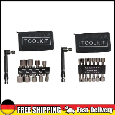 9/14 Pcs/Set Hex Sockets Sleeve Nozzles Nut Driver Set Power Nut Driver Tool