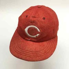 Vintage 60s Cincinnati Reds Wool Baseball Cap Fitted Hat Red Medium
