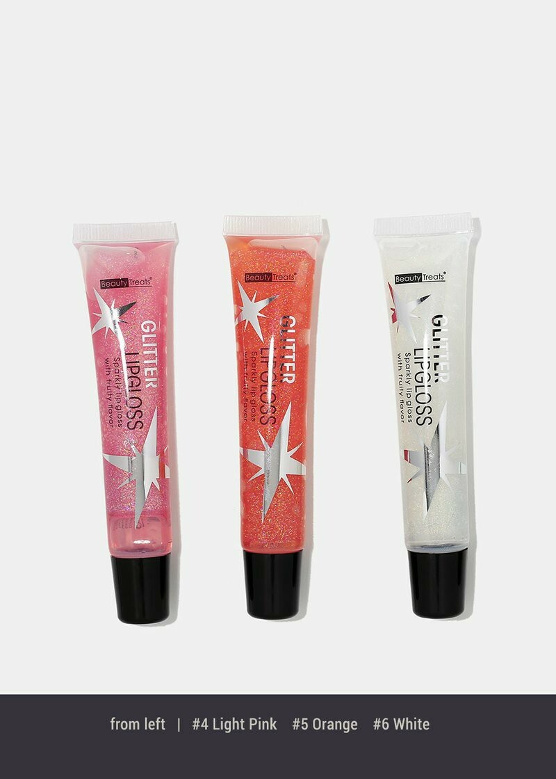 Beauty Treats Glitter Lip Gloss All 6 Pcs Sparkly Lip Gloss with