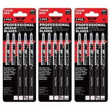 15 x TopsTools T344D Long 152mm Jigsaw Blades Very Fast Cuts For Wood Bosch