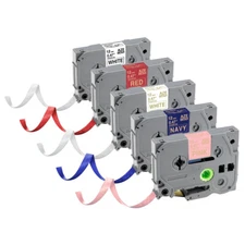 5 Satin Ribbon Tape 12mm Compatible Brother P-Touch TZe-R231 RN34 RW34 R234 RE34