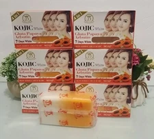 6X Kojic white Gluta Papaya Arbutin 7days White Soap 160g 4 in 1 Free Shipping