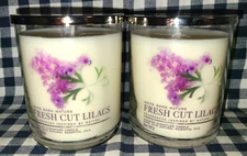 2-Pack NEW Fresh Cut Lilacs Single Wick Candle 8 oz Bath & Body Works