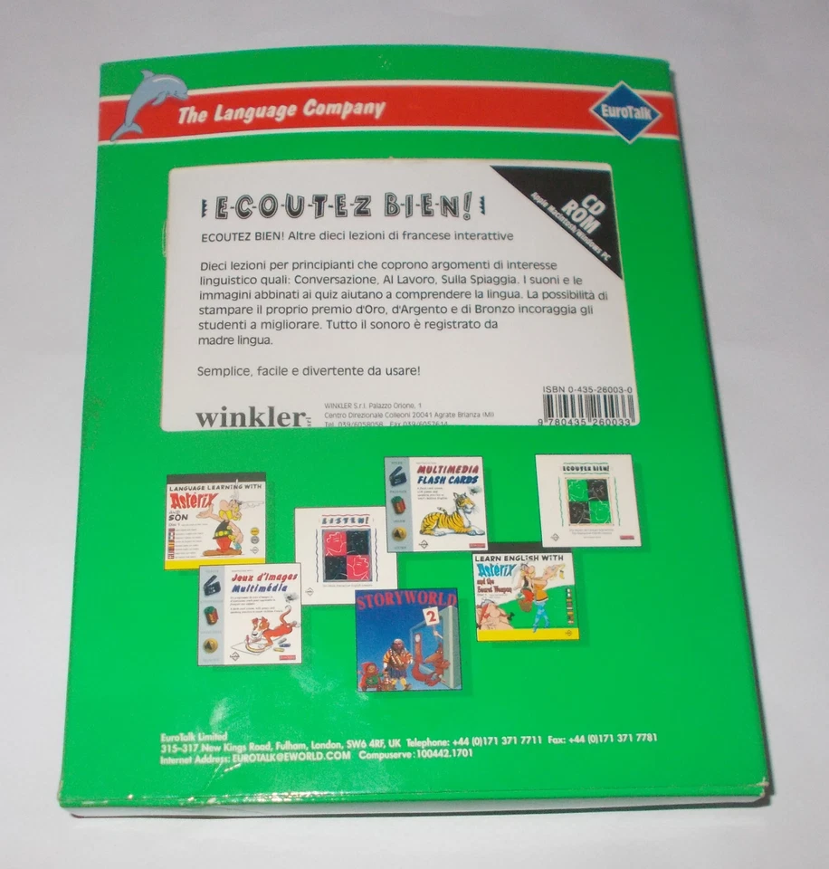 ECOUTEZ BIEN 2 CORSO DI FRANCESE PRINCIPIANTI CD-ROM PC E MAC 1995 EUROTALK - Immagine 3 di 4