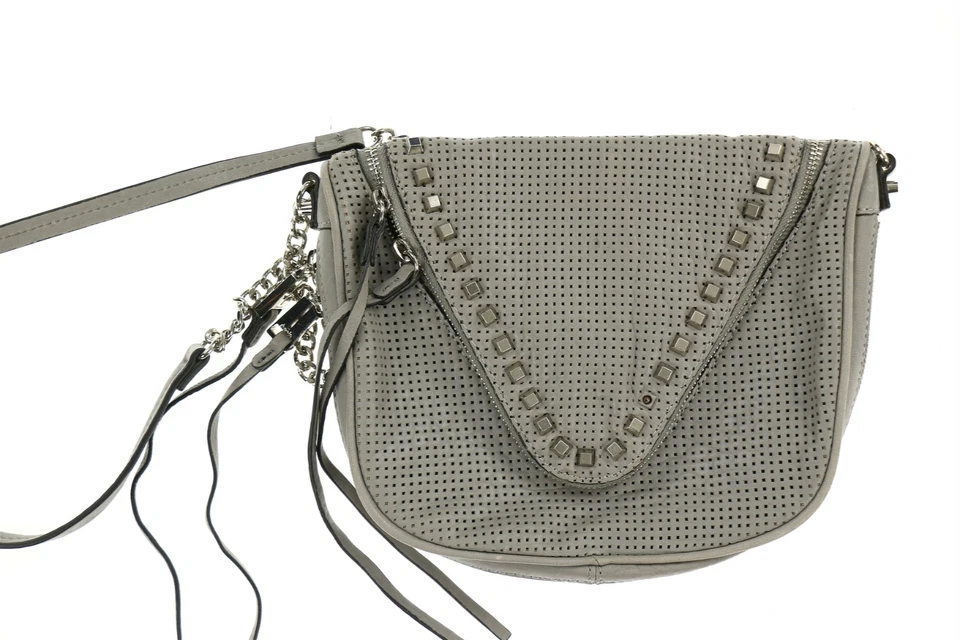 She+Lo 245168 女式链条皮革单肩包斜挎包灰色 — 第 2/4 张图片