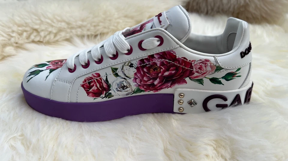 Dolce Gabbana, Limited Edition Floral Design, Studded Sole, Purple Sole Bottoms - Image 4 of 4