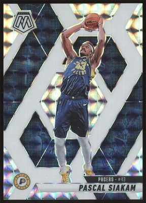 2024-25 Panini Mosaic White Mosaic Prizm Pascal Siakam #145 Pacers SP /35