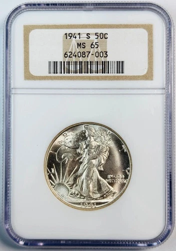 1941 S Walking Liberty Half Dollar NGC MS-65