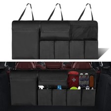 Car Trunk Organizer, Backseat Hanging Organizer with Storage 40" x 18" Black