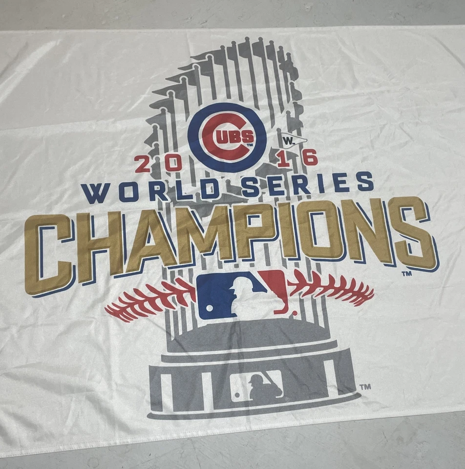 MLB Chicago Cubs Wincraft 2016 World Series Champs 3 X 5 Deluxe Flag w/ Grommets - Image 4 of 4