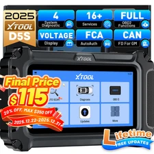 2025 XTOOL D5S OBD2 Scanner Engine ABS SRS Transmission Car Diagnostic Tool FCA