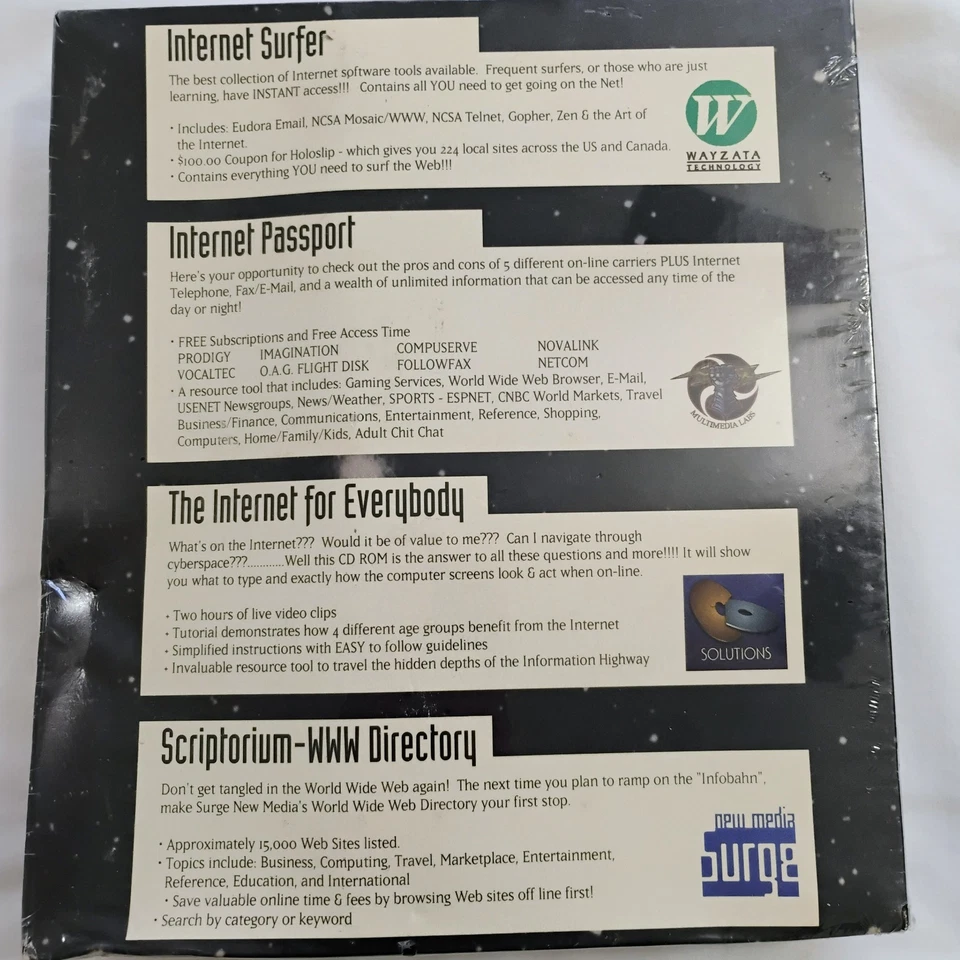 Internet Plus Sealed New Old Stock Vintage Complete Internet Package CD Roms - Image 3 of 4