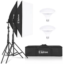 Kshioe 900W 5500K Photography Aluminum Flexible Makeup Lighting Tripod Kit