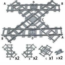 Various City Rail Flexible Tracks for LEGO Ki...