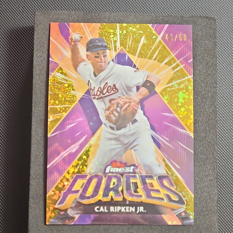 Topps 2026 Finest Forces Cal Ripken Jr. Case Hit SSP Gold Mini Diamond /50