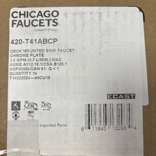 Chicago Faucets 420-T41ABCP 1.5 GPM ECAST 4" Deck Bathroom Faucet LIST 413