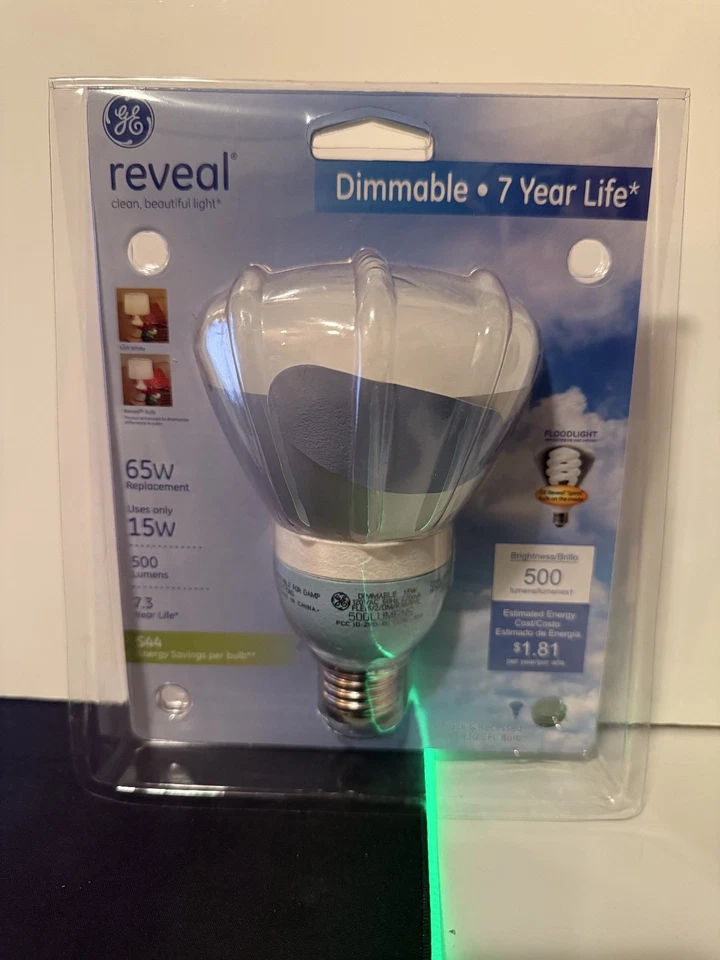 GE Reveal Energy Smart Outdoor Flood Light 15W 65W CFL R30 63522 - Image 2 of 4