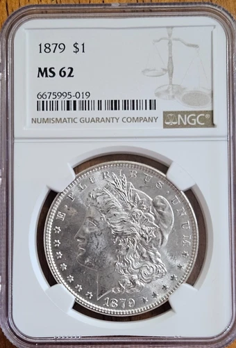1879  Morgan Silver Dollar NGC MS62