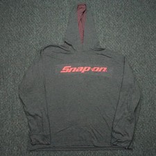 Snap On Hoodie Mens Extra Large Gray Pullover Hoody Lightweight