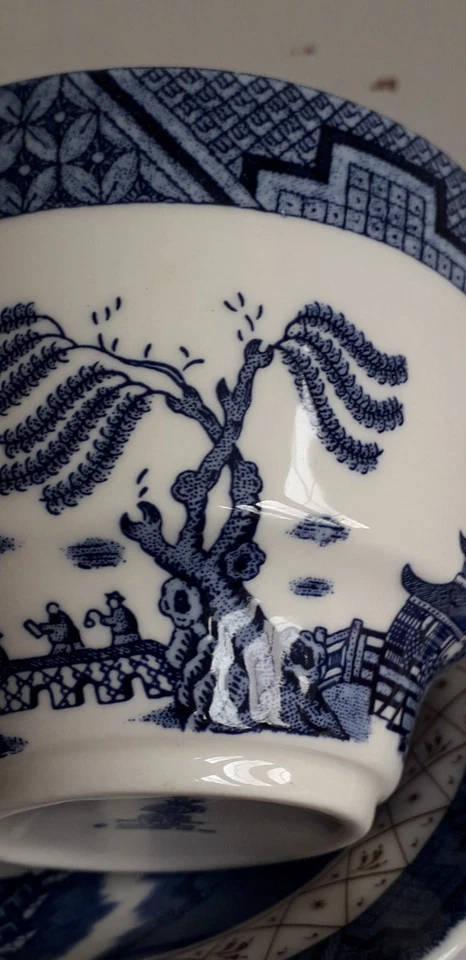 Vintage Royal Doulton Set of two cups and saucers Booths Real Old Willow - Image 4 of 4