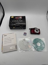 Nikon Coolpix L24 14MP Digital Camera Box Manual CD Micro SD FOR PARTS