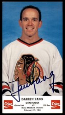 Darren Pang Autographed Signed 3.5x6.5 Photo Chicago Blackhawks