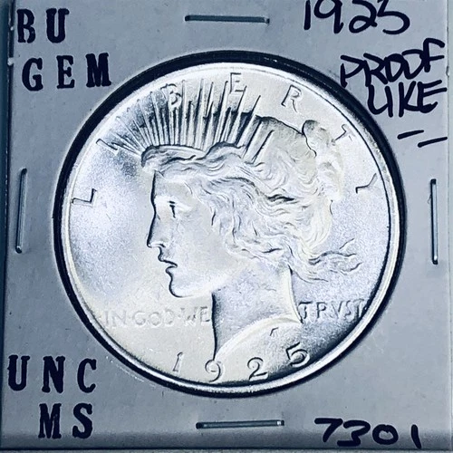 1925 P BU GEM PEACE SILVER DOLLAR UNC MS+++ U.S. MINT RARE COIN 7301