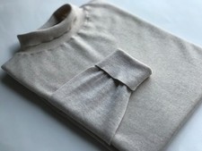 Banana Republic Merino Wool Lightweight Sweater Ivory Turtleneck Women's Size L