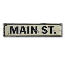 Rustic Old Style Street Sign - Rustic Hand Made Distressed Wood