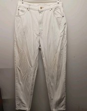 Lee Jeans White Denim Made In USA Women's Size 16 Medium Vintage
