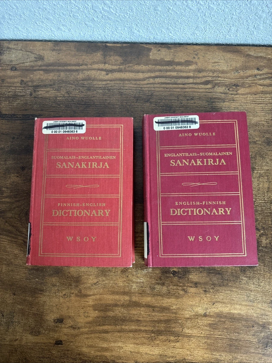 フィンランド語 英語 辞典 辞書 古書 ハードブック セット Preços baixos em Livros Didáticos, Educação e Livros de Referência