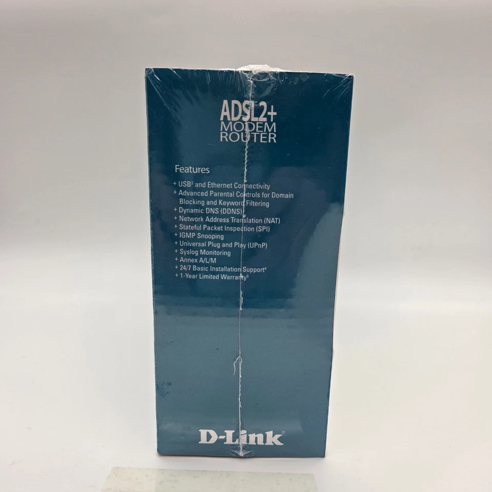 New D-Link ADSL2+ Modem Router Ethernet + USB Sealed in Box NBN Ready - Image 2 of 4