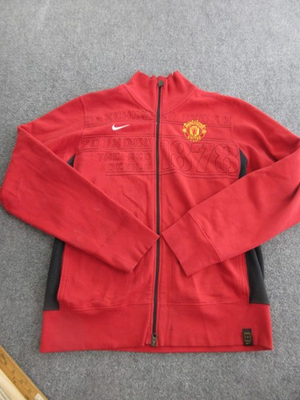 #ad Manchester United Jacket Mens Large Red Soccer Nike Team Full Zip Track Top $19.94