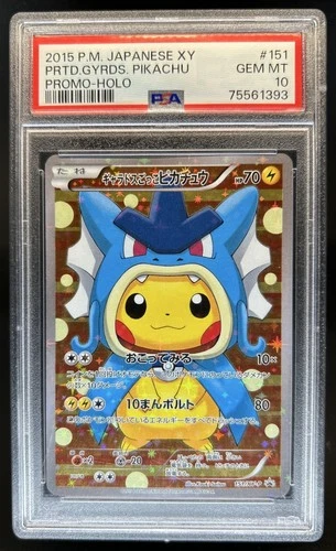 2015 Pokemon XY Promos JP - XY-P Pretend Gyarados Pikachu Poncho #151/XYP PSA 10
