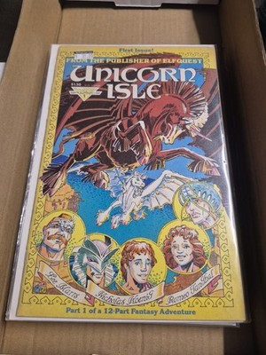 UNICORN ISLE #1 (1986) Warp Graphics Elfquest Comics - Tribute to Challenger SS