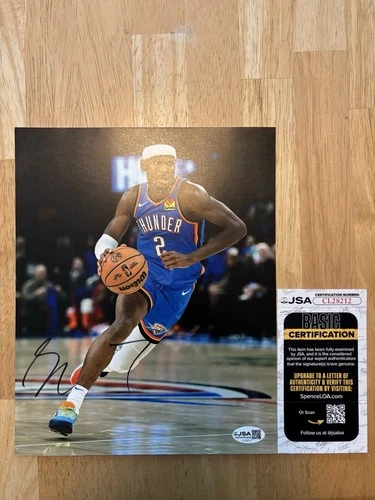 Shai Gilgeous-Alexander SIGNED Autographed 8x10  Photo JSA COA Thunder