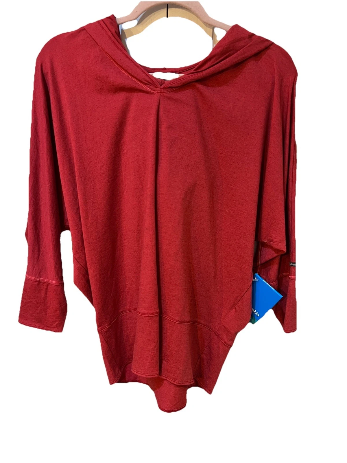 NWT Columbia Women’s Hoodie Shadow Time Omni-Shade Sun Protection Red MEDIUM
