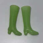 Vintage Totsy Barbie Skipper Doll Tall Boots Green Heels