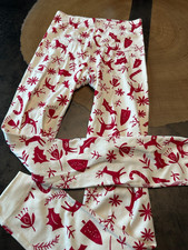 HANNA ANDERSSON REINDEER HOLIDAY CHRISTMAS PAJAMA BOTTOMS 12 150 ORGANIC COTTON