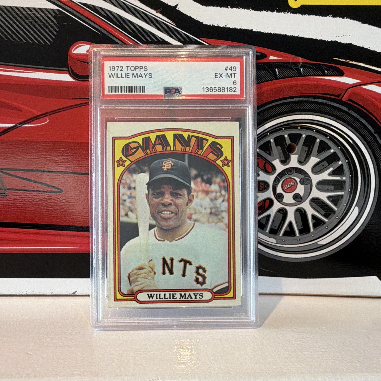 Topps 1972 Willie Mays San Francisco Giants #49 PSA 6 Graded Baseball Card view 1