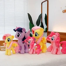 New My Little Pony Plush Doll Anime Twilight Sparkle Fluttershy Pinkie Pie