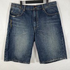 Sean John Denim Jean Shorts Mens 36 Blue 14  Inseam Baggy Y2K Skater Hip Hop
