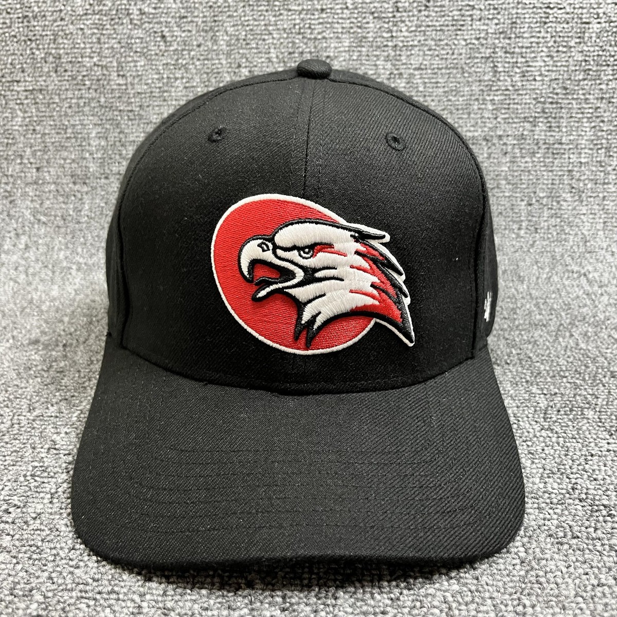 '47 Brand Black Snapback Hat Red Circular Eagle Head Patch OSFA