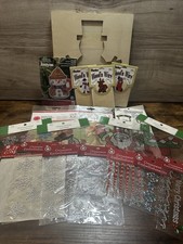 19pc Christmas Craft Lot Stickers Kits Wood Ornaments Martha Stewart