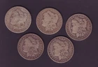 5 Morgan Dollars 1879 1888 O 1889 O 1892 O 1899 O 90% Silver G / VG