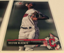 2017 Bowman Draft Baseball Triston McKenzie Cleveland Indians base card #BD125