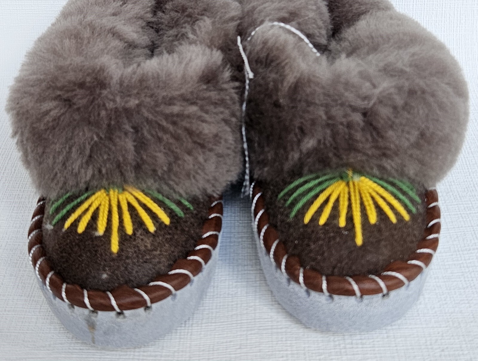 APL PELLICCIA DI AGNELLO PANTOFOLE CALDE taglia 32 NUOVE pelle di pecora pelle fatte a mano (9)