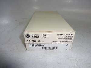 Allen-Bradley-1492-W10-W-Terminal-Block-50A-600V-10mm-White-Box-of-50